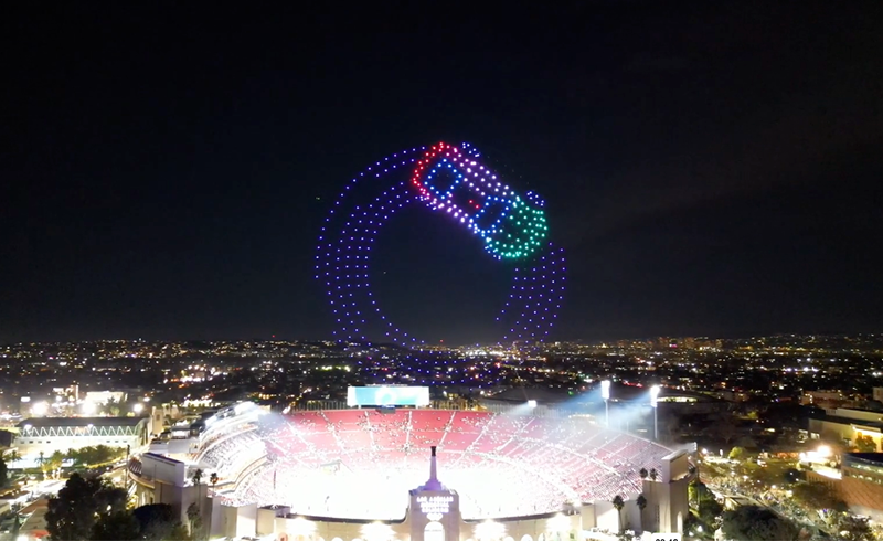 Picture of the Clash at the Coliseum Drone Light Show 