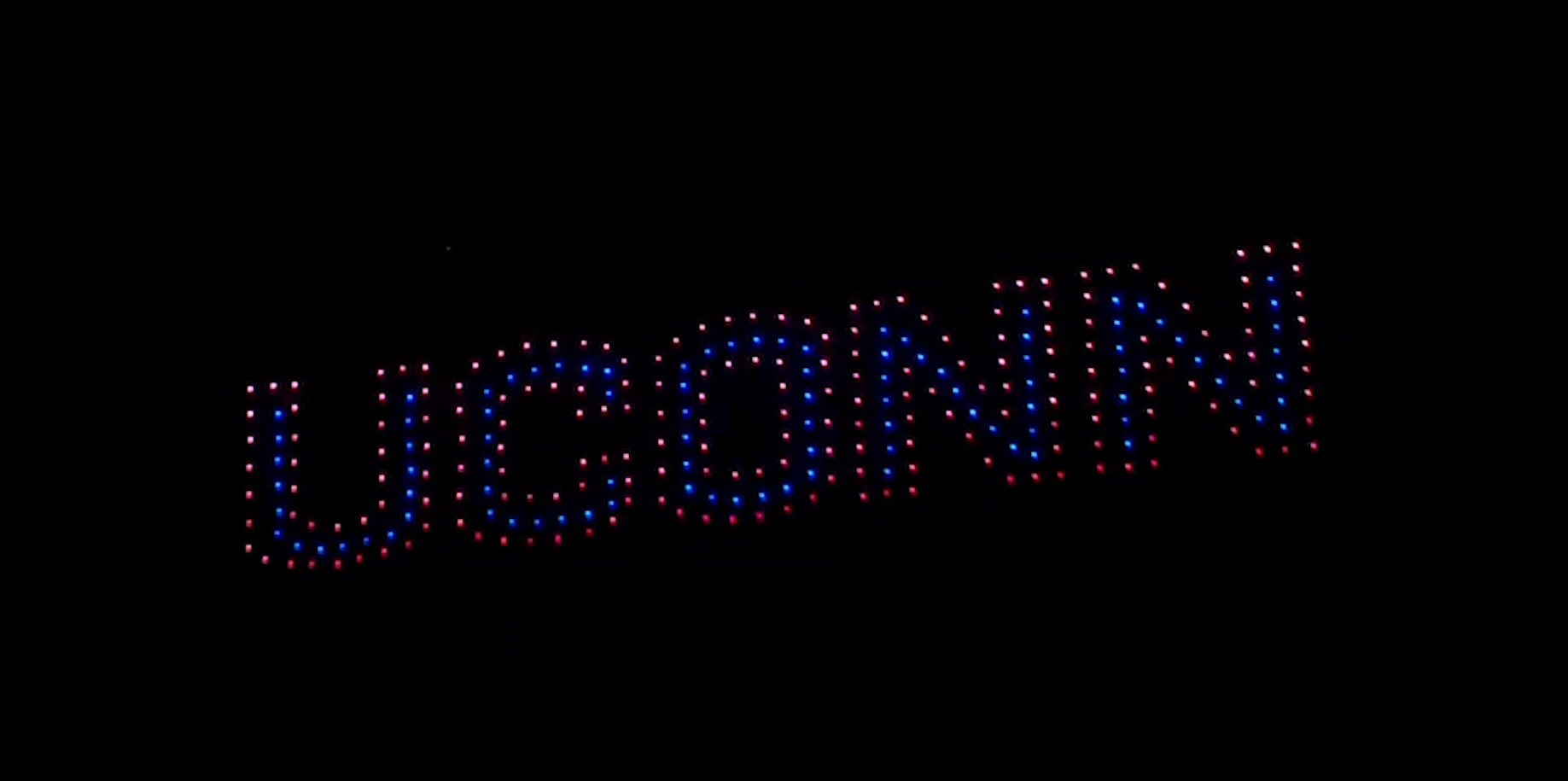 UCONN Logo in Drone Show
