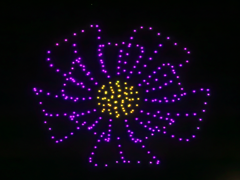 Flower in Sky at Gila River Casino Drone Light Show