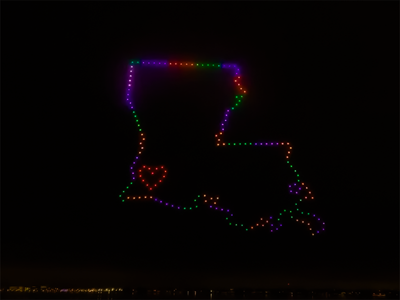 Drone Light Shows for Amusement Parks and Casinos Pixis
