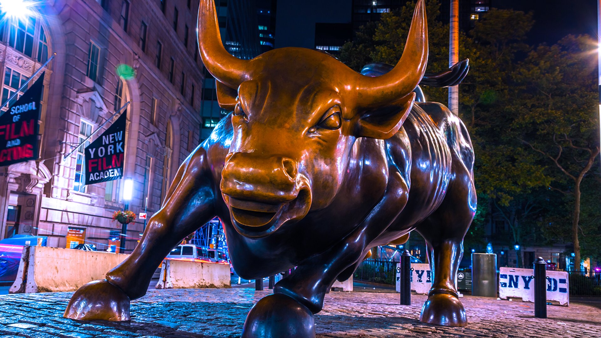 The market bull on Wall Street in NYC